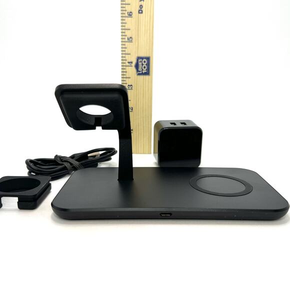 Onn ONA19WIT704 5W Wireless Watch and Phone Charging Stand Black - Picture 4 of 4